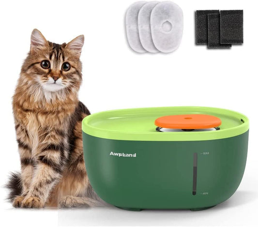 Cat Water Fountain Filters Set, 3 Pairs Replacement Filters and Water Pump Filter Cotton, Avocado Fountain with Quadruple Filteration System for Pet Drinking Health, Value Pack