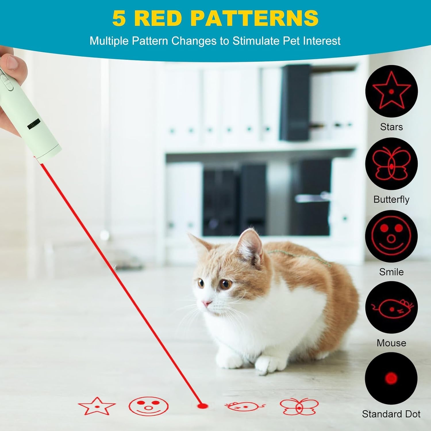 3 in 1 Cat Grooming Brush with Release Button for Indoor Cats, Cuddles and Meow