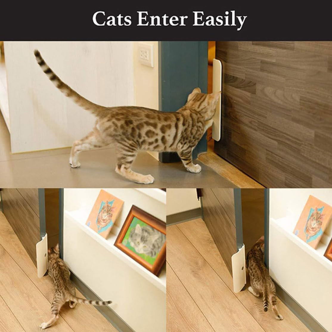 Pet Door Opener Automatic Easy Gate Pets Room Entry Exit for Training Dogs Cats, Pets Free Access Entry Exit