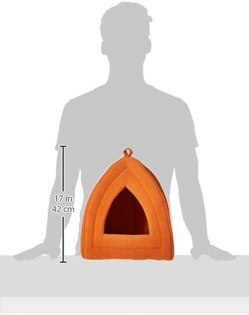 Cat House - Indoor Cat Bed with Removable Foam Cushion - Pet Tent for Kittens, Rabbits, Guinea Pigs, and Other Small Animals by  (Brown)