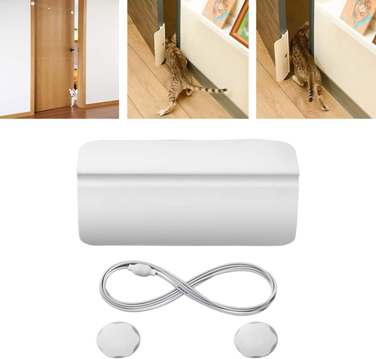 Pet Door Opener Automatic Easy Gate Pets Room Entry Exit for Training Dogs Cats, Pets Free Access Entry Exit