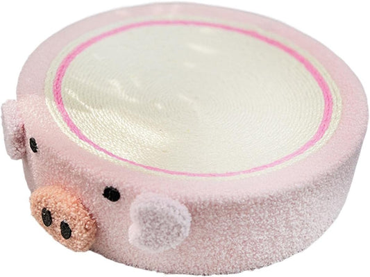 Cats Scratcher Bowl Scratcher Board Couch Mat Scratching Board Scratching Lounge Bed Scratch Pad Nest for Sleeping, Kitten, Resting, Kitty, Pink Pig
