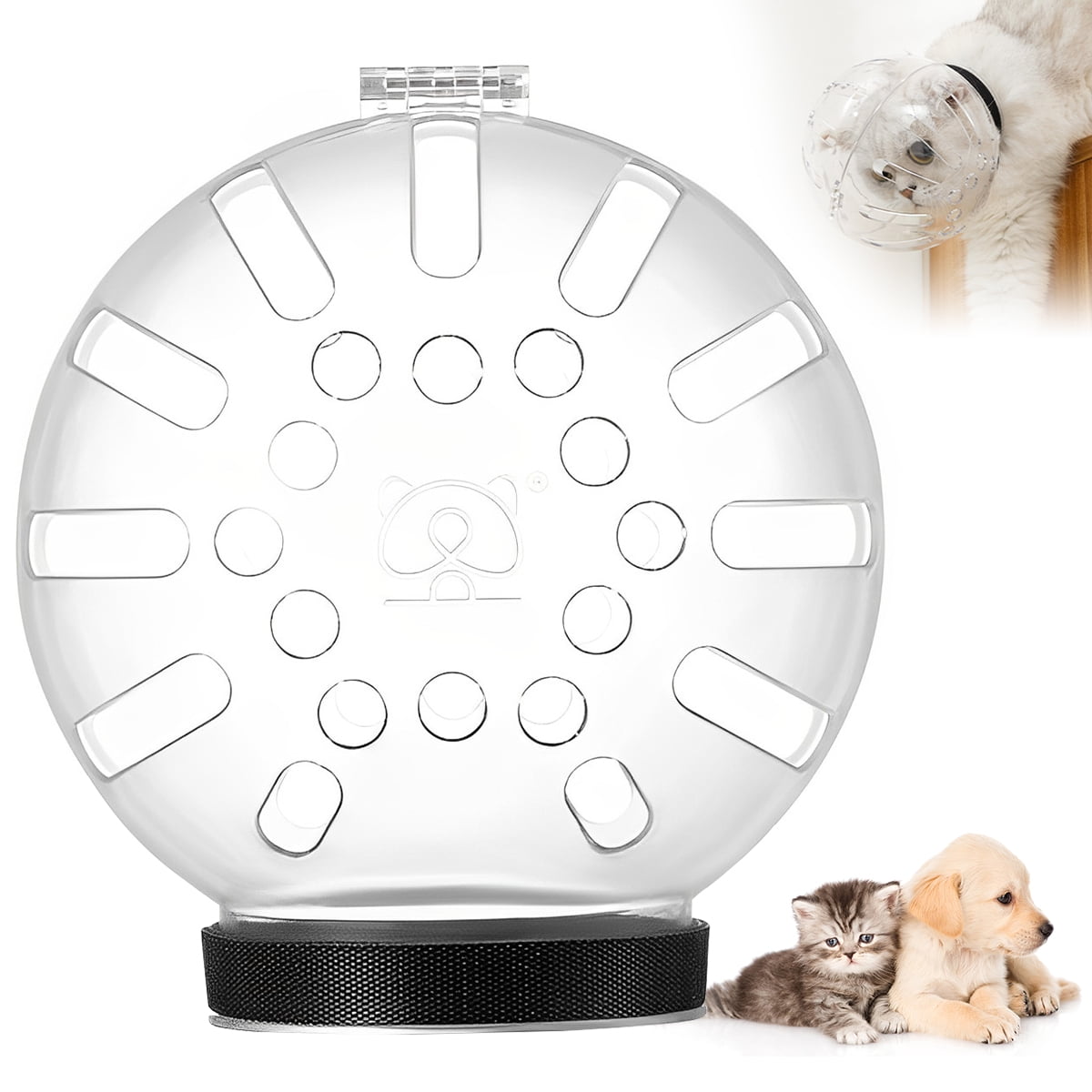 Cat Muzzle Breathable Cat Space Hood Anti-Bite Anti-Licking Transparent Pet Face Mask Reusable Cat Bite Guard for Aggressive Cat Kitten Astronaut Helmet for Cats Bath Beauty Grooming