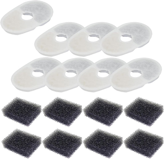 8 Sets Pet Fountain Water Filters W/Filter Sponge Compatible with Avocado Water Fountain Replacement Filters for Cat Dog Small Animal Water Dispenser Filters