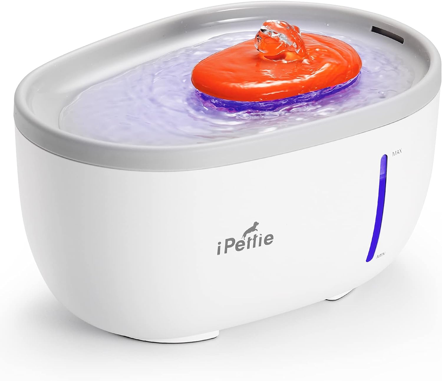 Avocado Pet Water Fountain with LED Light, 67Oz/2.0L, Ultra Quiet Cat Water Fountain with Filter, Automatic Pet Water Fountain for Cats and Small Dogs, Grey