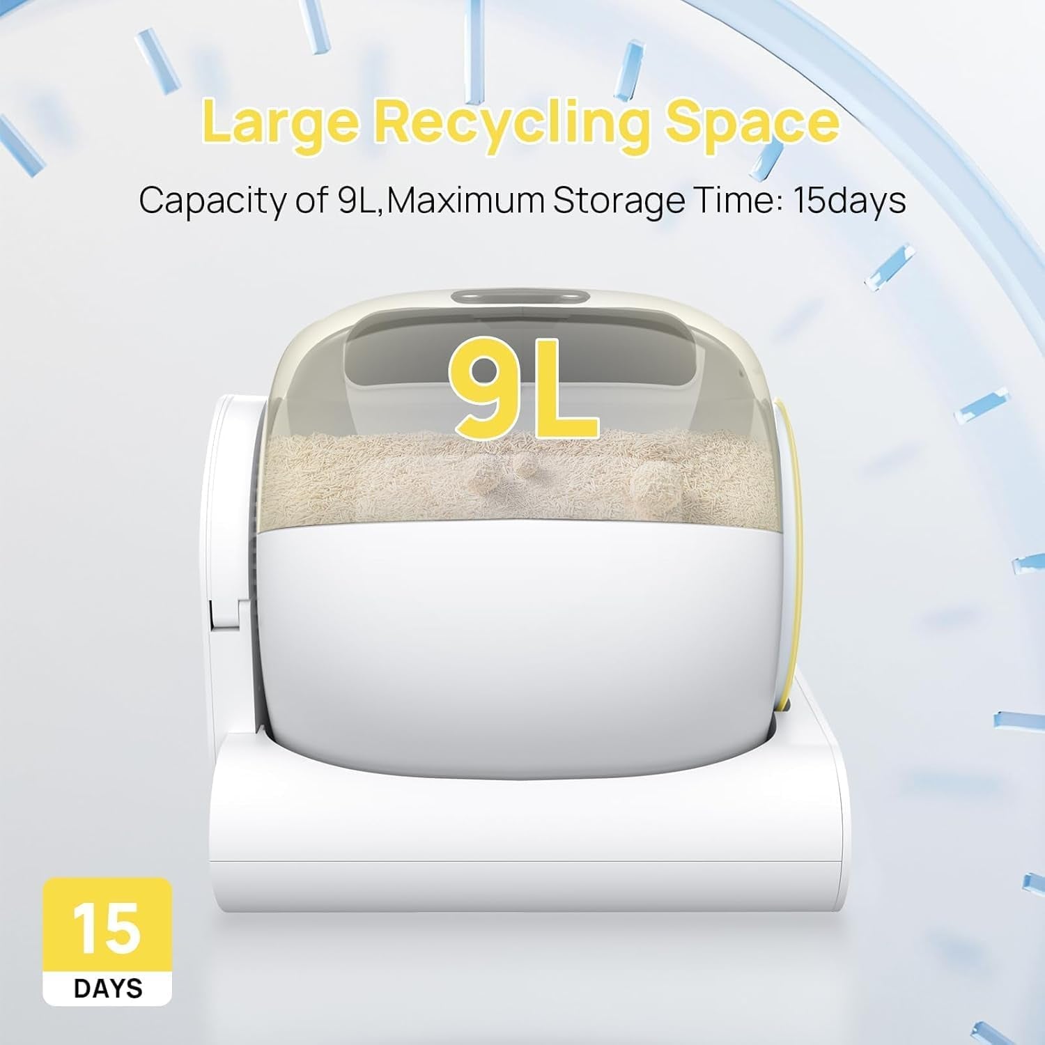Automatic Cat Litter Box Self Cleaning, Smart Kitty Litter Box Automated Cleaning with APP Control, Low Entry Odorless Electric Litter Box Litter Robot for Multiple Cats
