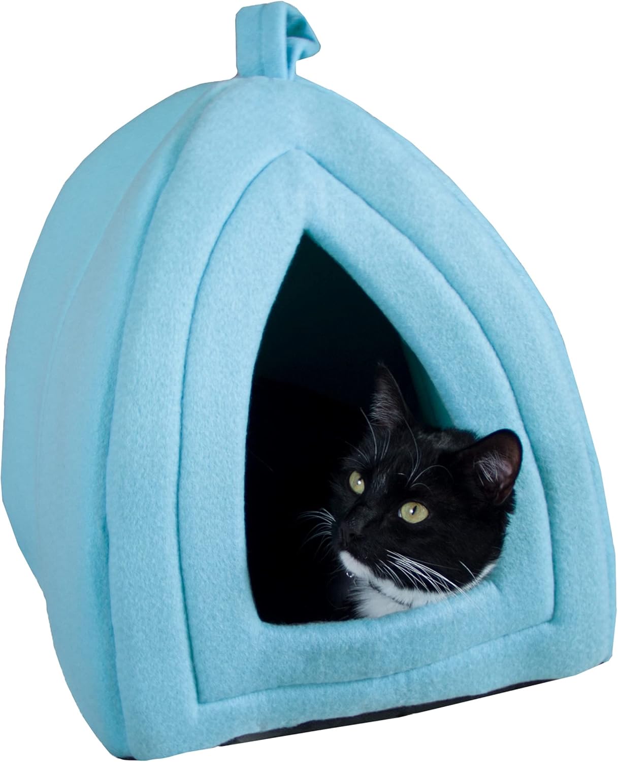 Cat House - Indoor Cat Bed with Removable Foam Cushion - Pet Tent for Kittens, Rabbits, Guinea Pigs, and Other Small Animals by  (Brown)