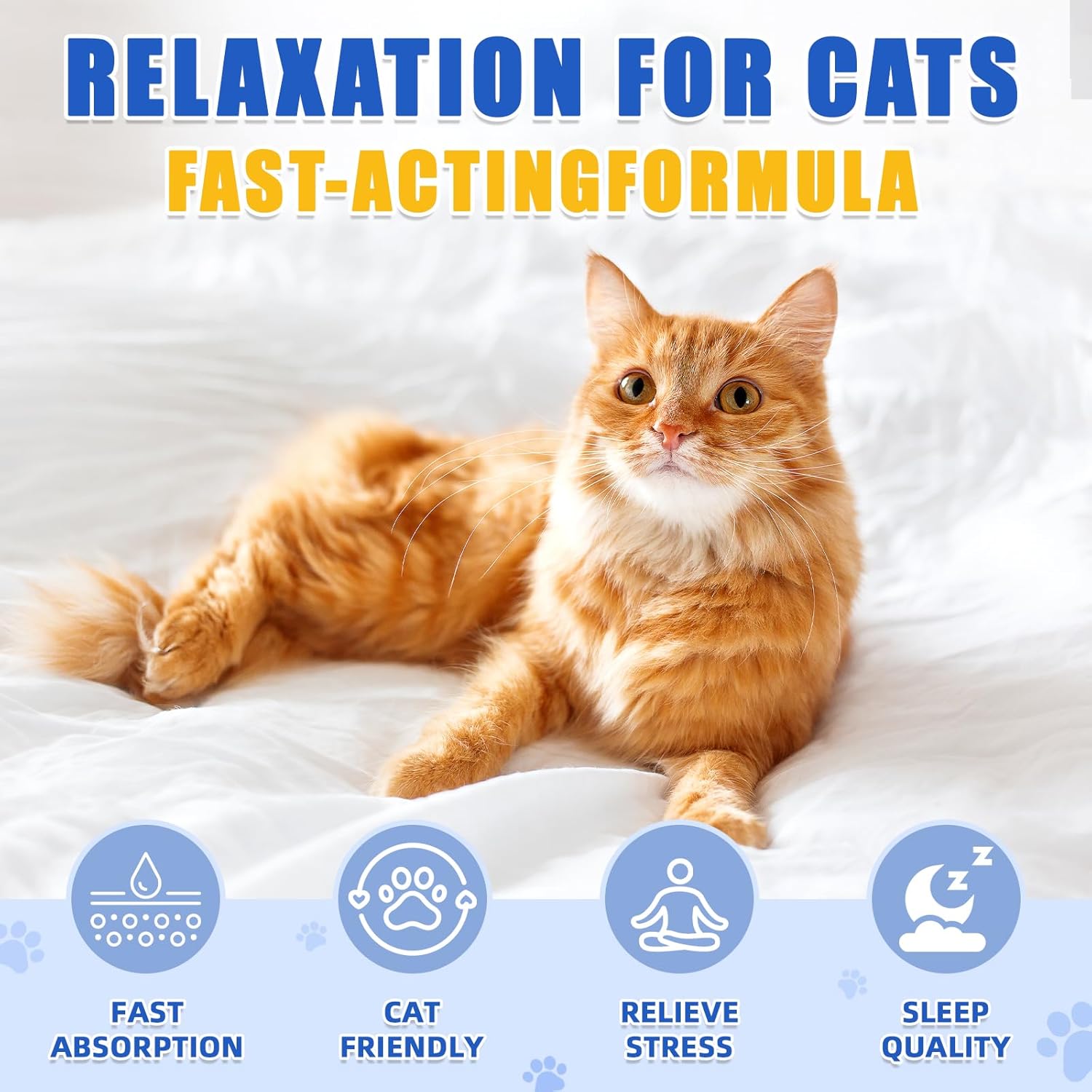 Cat Melatonin Supplement for Sleep Support and Anxiety Relief - Promotes Restful Sleep and Eases Separation Anxiety in Cats