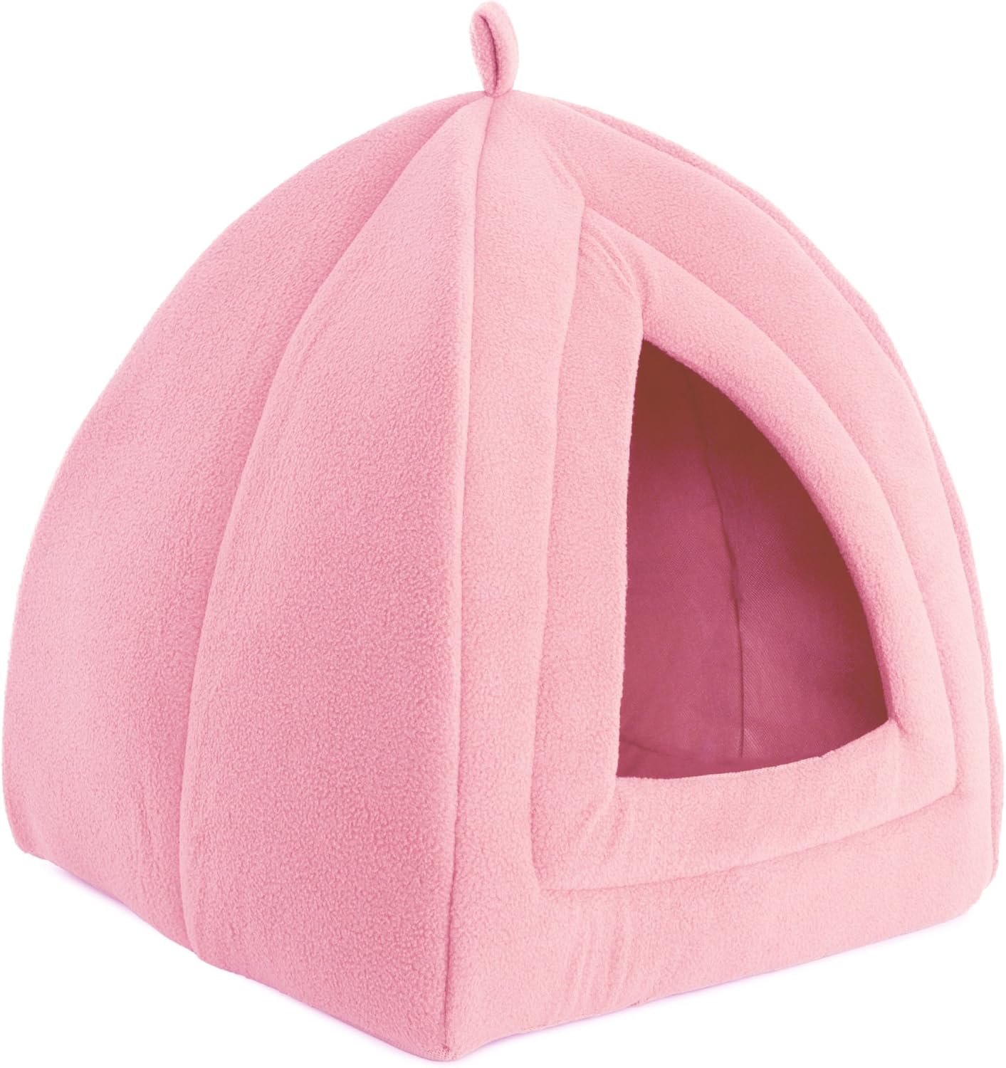 Cat House - Indoor Cat Bed with Removable Foam Cushion - Pet Tent for Kittens, Rabbits, Guinea Pigs, and Other Small Animals by  (Brown)
