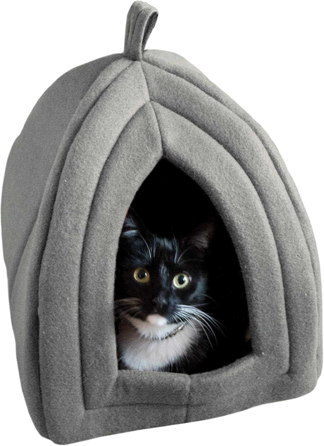 Cat House - Indoor Cat Bed with Removable Foam Cushion - Pet Tent for Kittens, Rabbits, Guinea Pigs, and Other Small Animals by  (Brown)