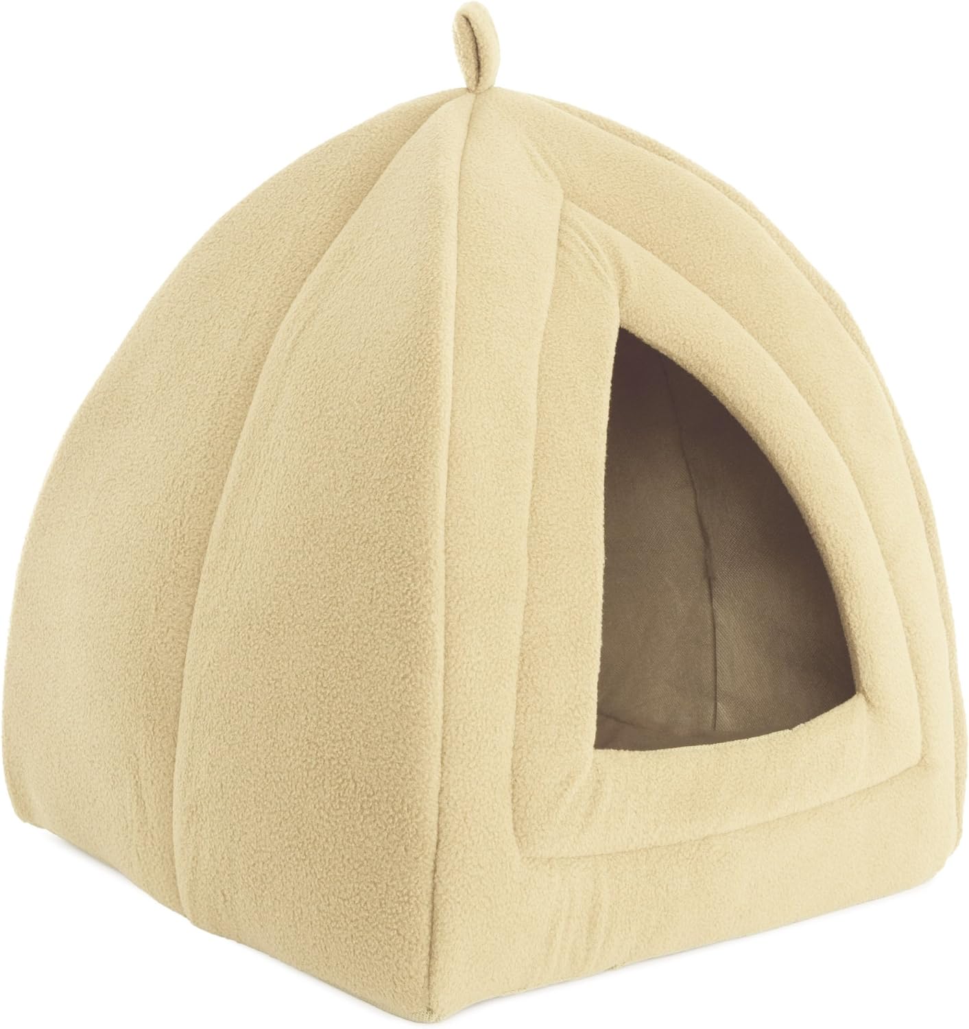 Cat House - Indoor Cat Bed with Removable Foam Cushion - Pet Tent for Kittens, Rabbits, Guinea Pigs, and Other Small Animals by  (Brown)