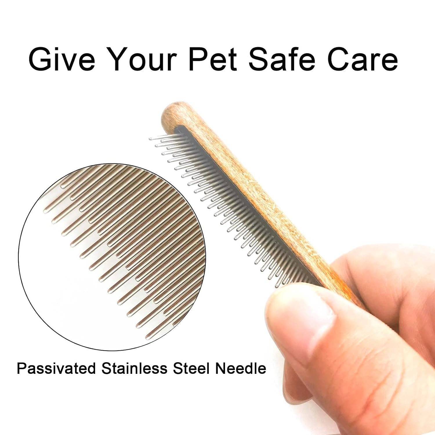 Cat Comb,Dog Comb,Solid Wood Pet Comb Grooming Tool for Cats,Dogs and Rabbits…