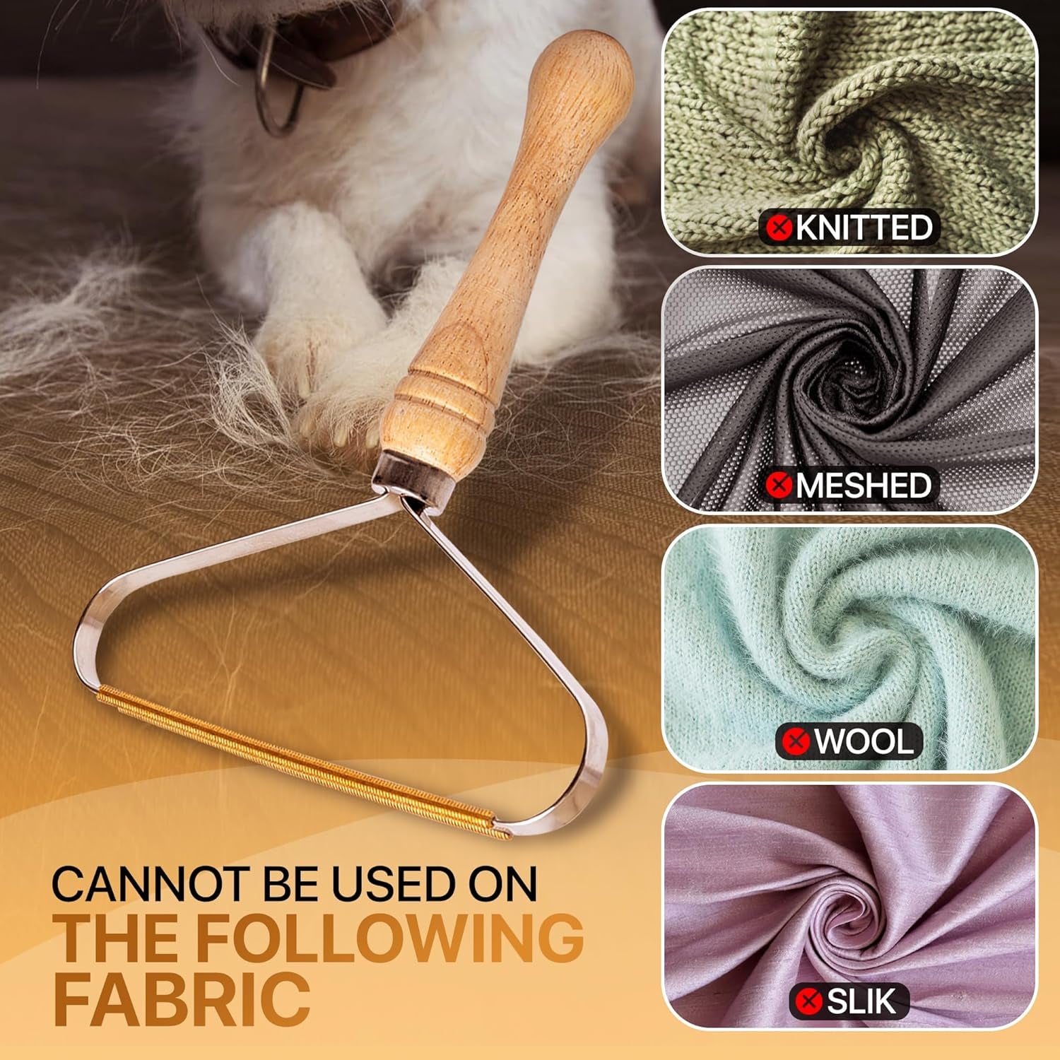 Pet Hair Remover, Pro Special Multi Fabric Edge and Carpet Fur Rake Scraper, Deep Clean Dog Hair Remover, Lint Cat Hair Removal Tool Shaver for Couch, Pet Towers and Rugs
