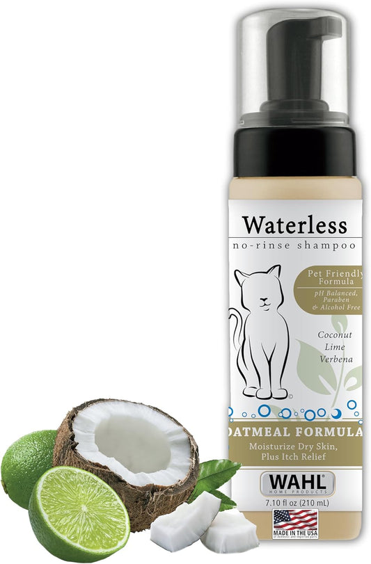 USA Cat Waterless Shampoo for Soothing Damaged Skin, Refreshing, Cleaning, and Removing Odors between Baths - 7.1 Oz - Model 820015-500