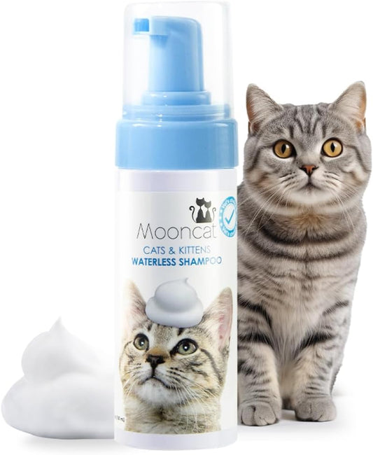 Waterless Cat Shampoo, Licking Safe Dry Shampoo, No Rinse Foam Cat Bath, Grooming for Cat, Kitten Sensitive Skin, Dander Reducing, Paraben Free, Ph Balanced (5 Oz) Shampoo ONLY