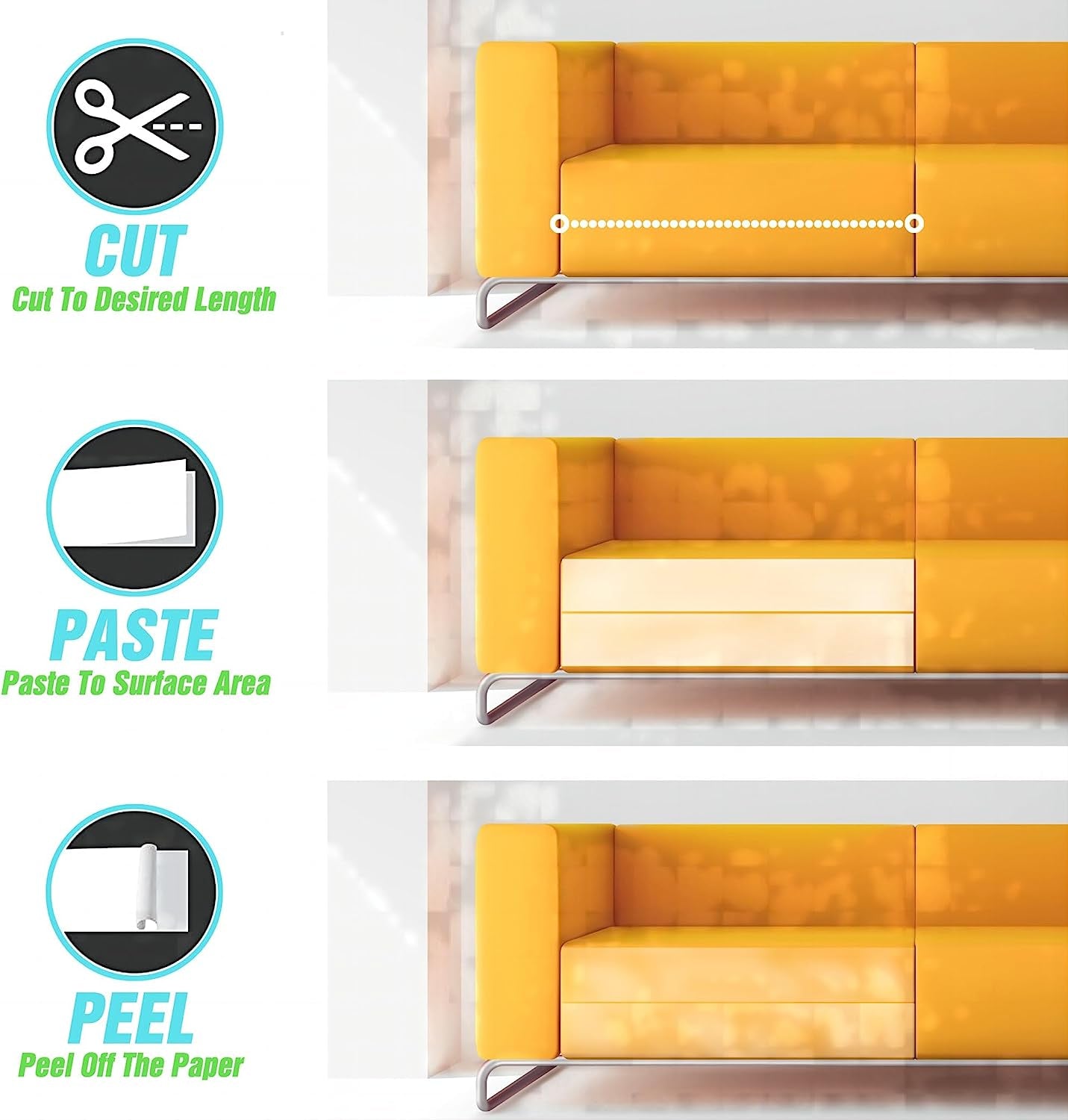 Anti Cat Scratch Tape, 2.5 Inches X 15 Yards Cat Training Tape, 100% Transparent Clear Double Sided Cat Scratch Deterrent Tape, Furniture Protector for Couch, Carpet, Doors, Pet & Kid Safe