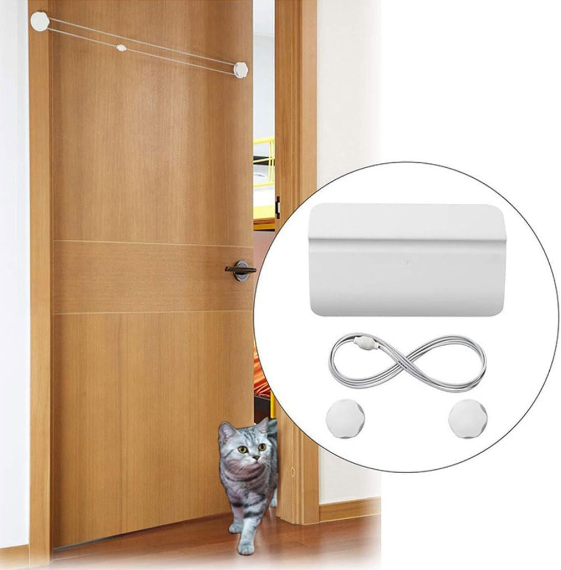 Pet Door Opener Automatic Easy Gate Pets Room Entry Exit for Training Dogs Cats, Pets Free Access Entry Exit