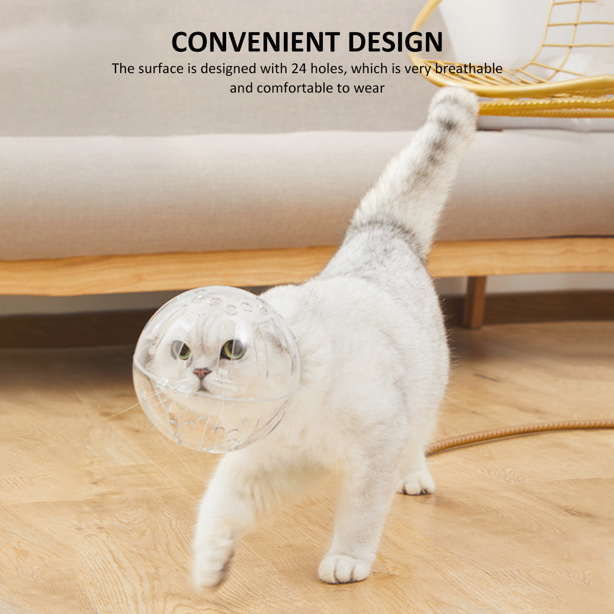 Cat Muzzle Breathable Cat Space Hood Anti-Bite Anti-Licking Transparent Pet Face Mask Reusable Cat Bite Guard for Aggressive Cat Kitten Astronaut Helmet for Cats Bath Beauty Grooming
