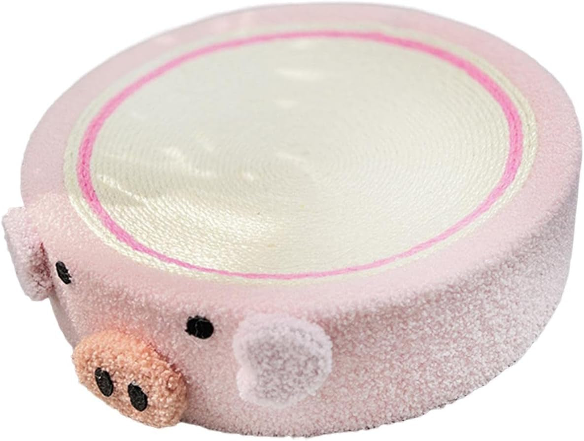 Cats Scratcher Bowl Scratcher Board Couch Mat Scratching Board Scratching Lounge Bed Scratch Pad Nest for Sleeping, Kitten, Resting, Kitty, Pink Pig