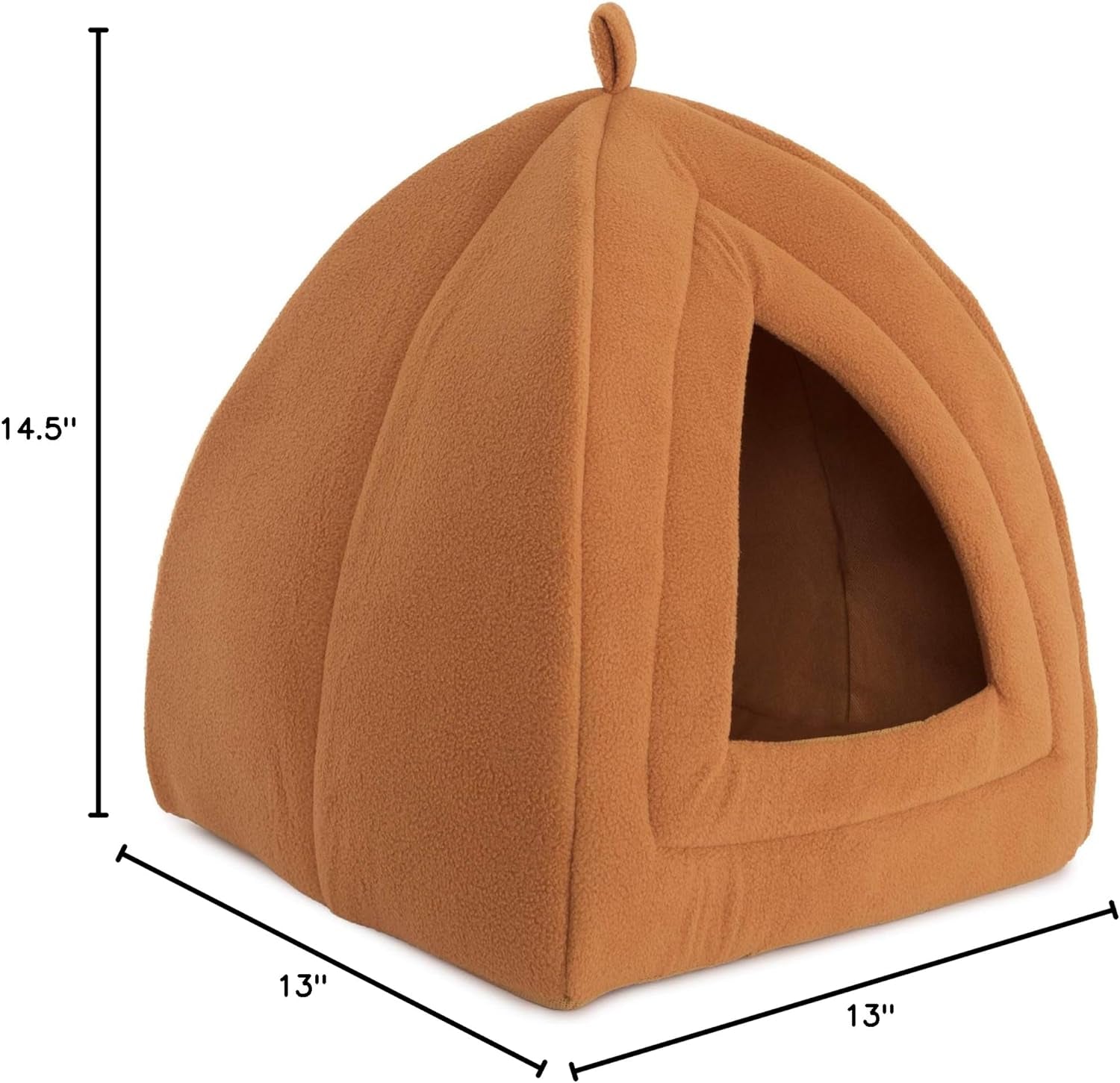 Cat House - Indoor Cat Bed with Removable Foam Cushion - Pet Tent for Kittens, Rabbits, Guinea Pigs, and Other Small Animals by  (Brown)