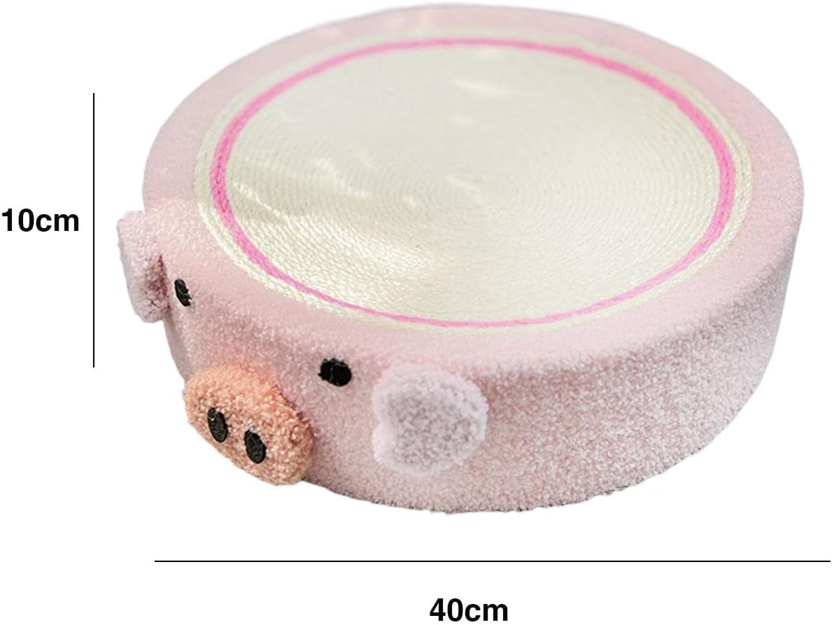 Cats Scratcher Bowl Scratcher Board Couch Mat Scratching Board Scratching Lounge Bed Scratch Pad Nest for Sleeping, Kitten, Resting, Kitty, Pink Pig