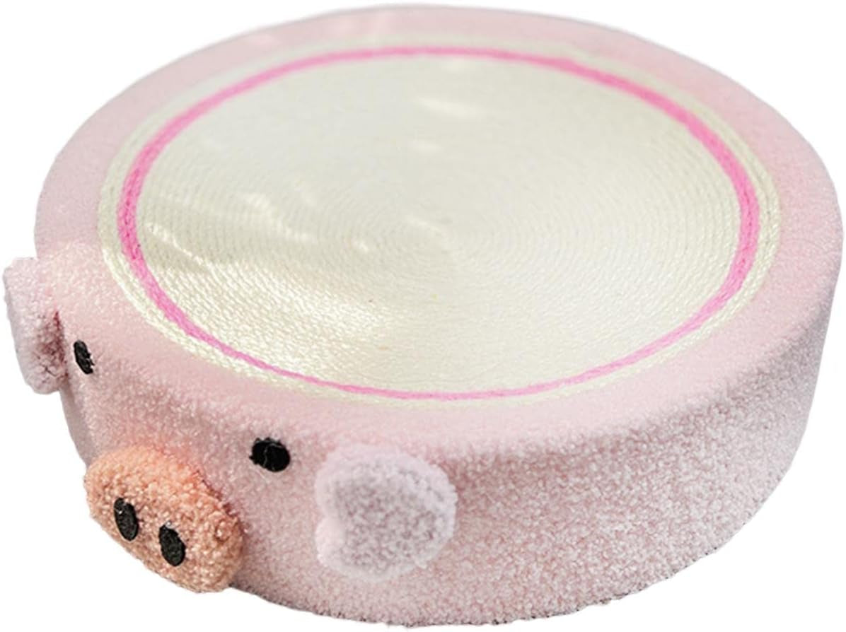 Cats Scratcher Bowl Scratcher Board Couch Mat Scratching Board Scratching Lounge Bed Scratch Pad Nest for Sleeping, Kitten, Resting, Kitty, Pink Pig