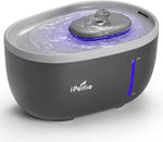 Avocado Pet Water Fountain with LED Light, 67Oz/2.0L, Ultra Quiet Cat Water Fountain with Filter, Automatic Pet Water Fountain for Cats and Small Dogs, Grey